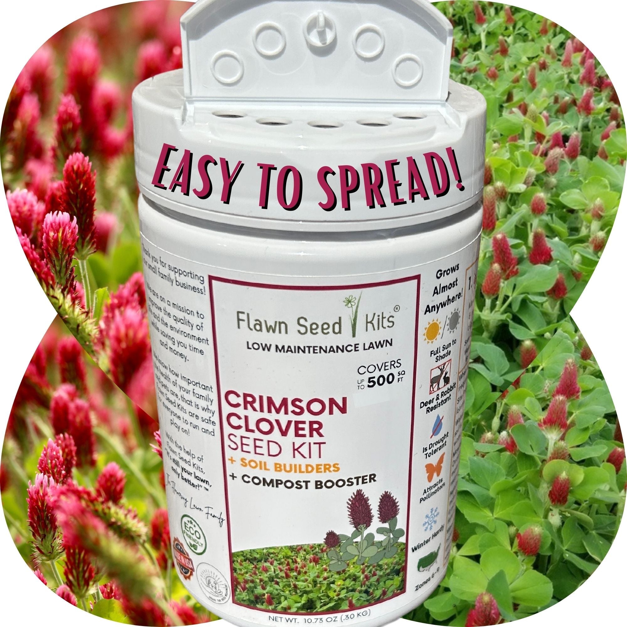 Crimson Clover Easy Spread Shaker