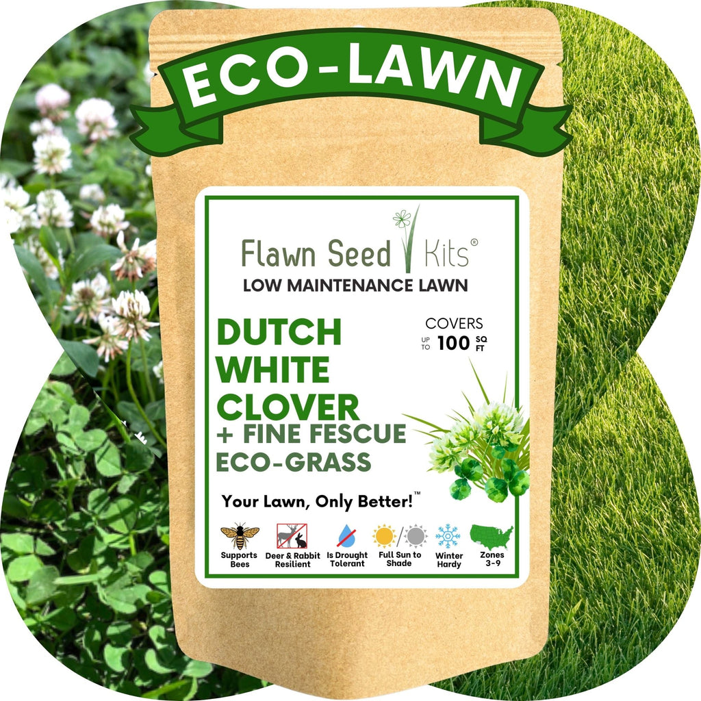 Dutch White Clover + Mow Less Grass Seed