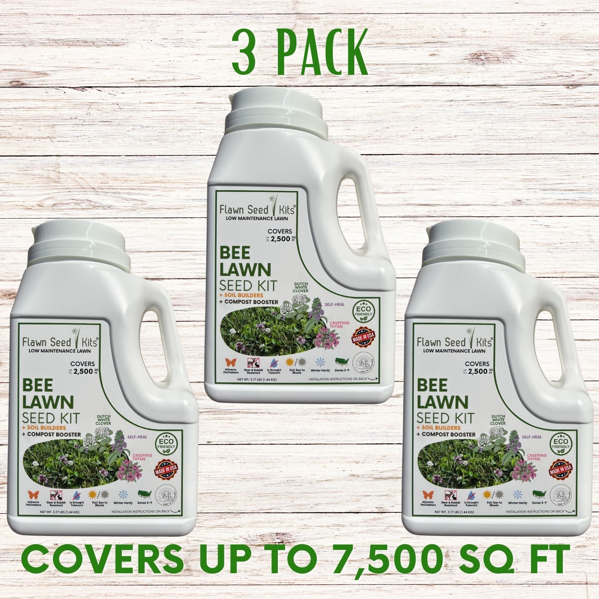 Bee Lawn Seed Kit - Easy Spread Shaker