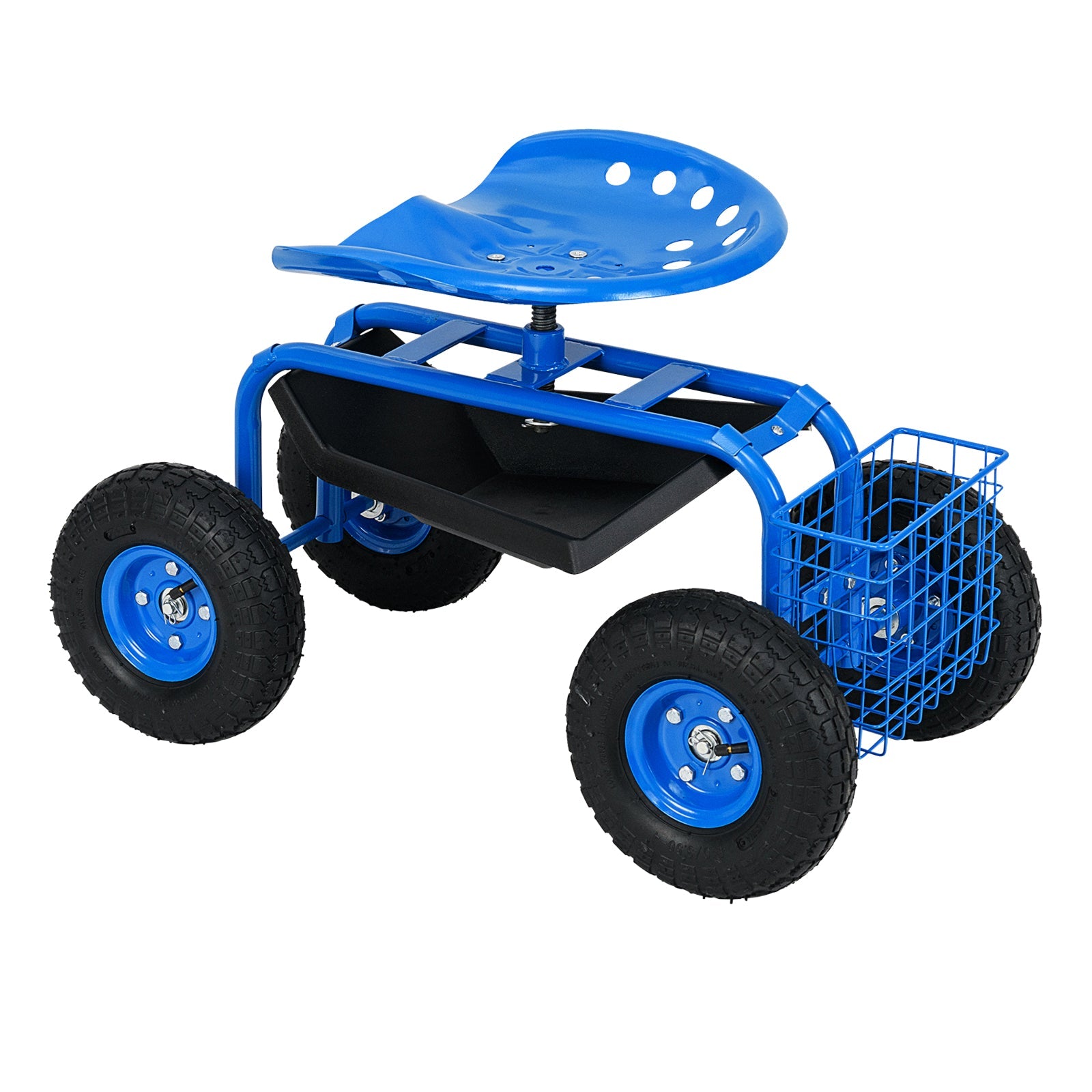 Garden Cart with Heavy Duty Tool Tray-Blue