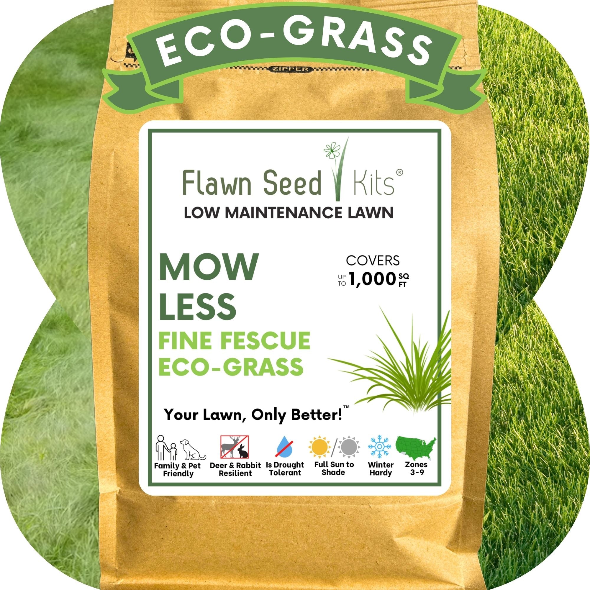 Premium Mow Less Grass Seed