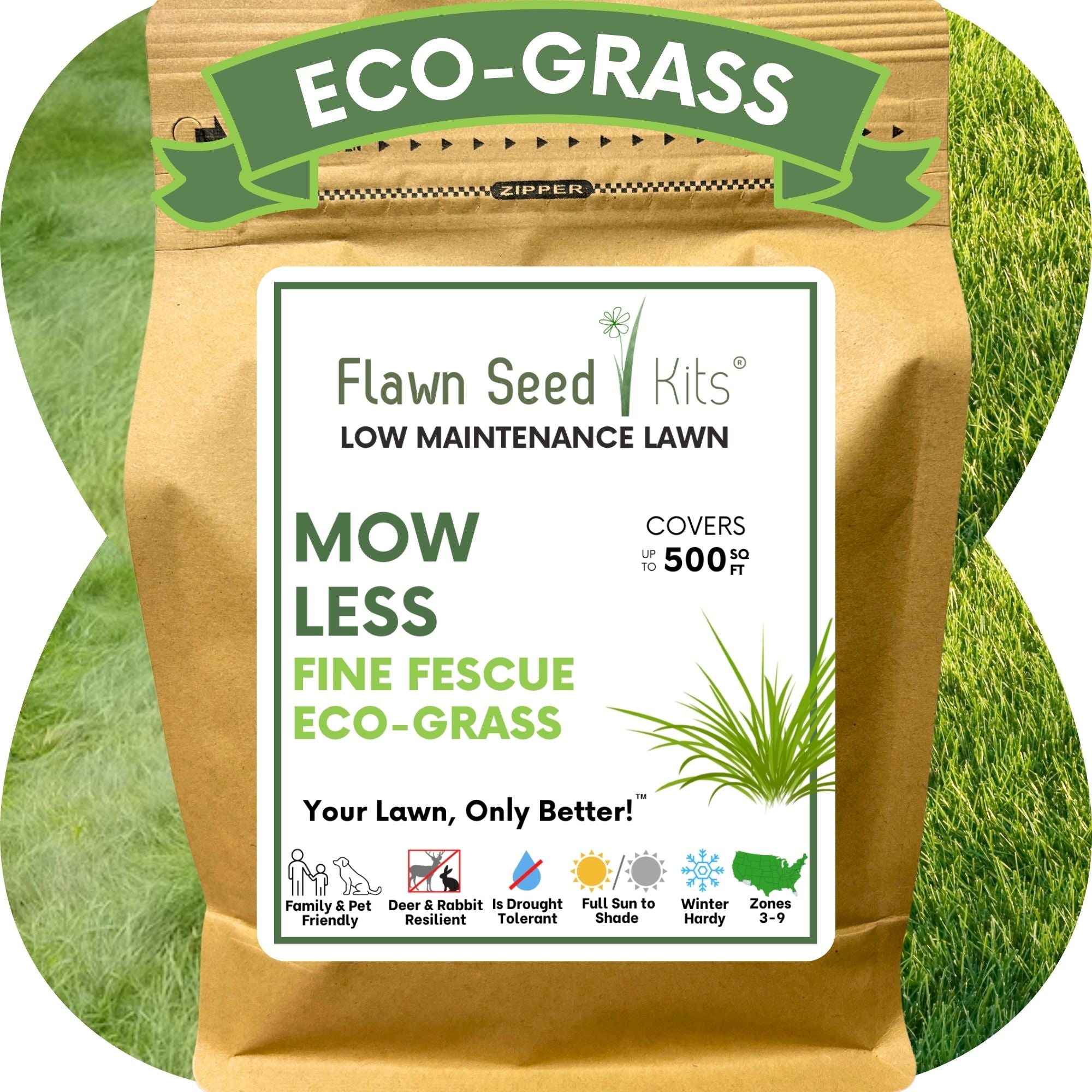 Premium Mow Less Grass Seed