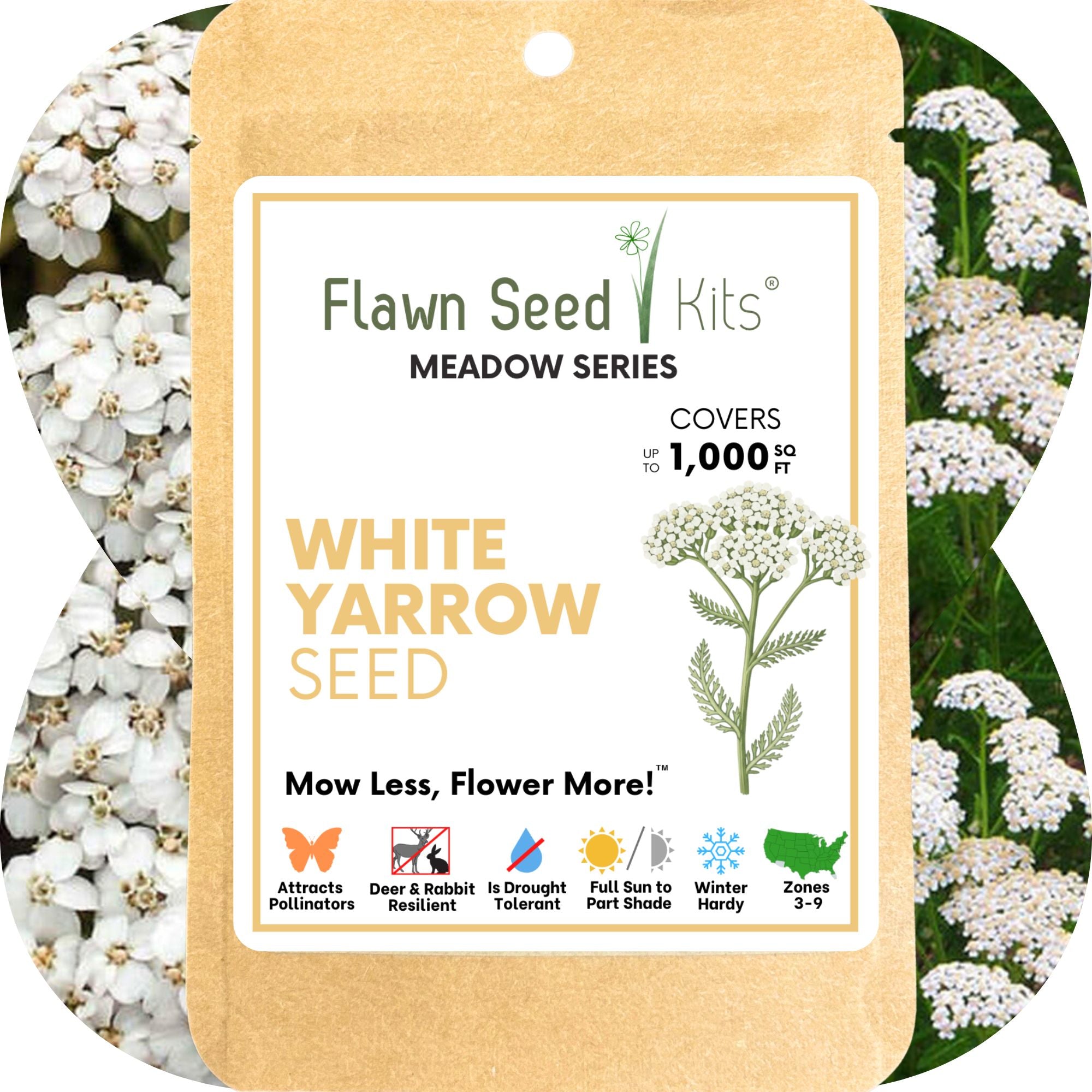 White Yarrow Seed Pouch