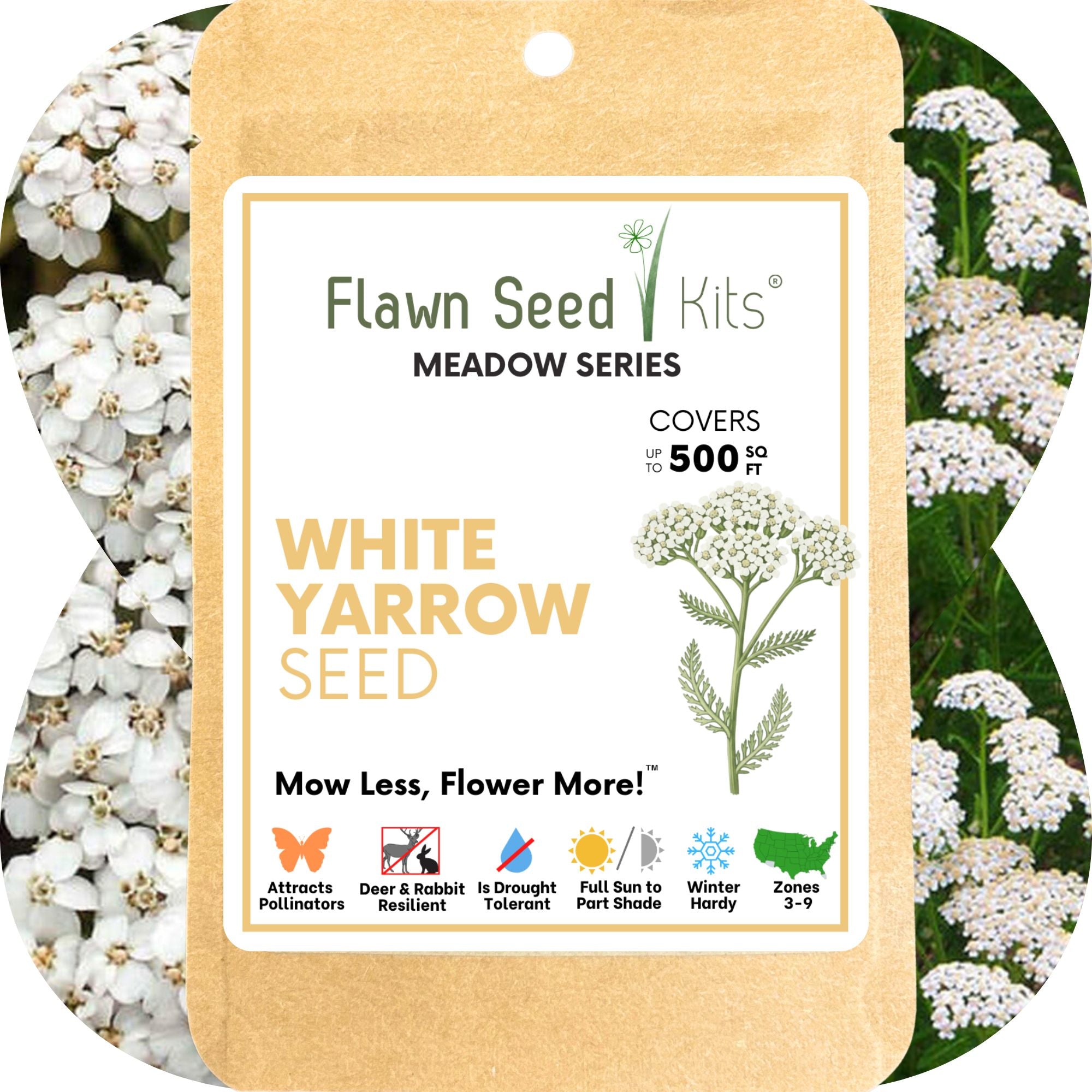 White Yarrow Seed Pouch
